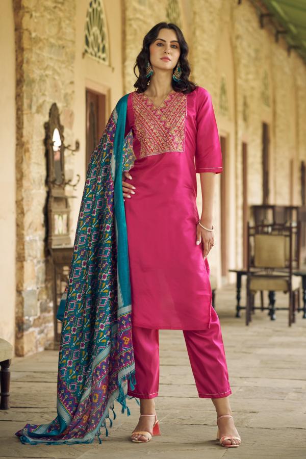 VP 9532 P Kurta and Trousers Pant Set Silk Blend